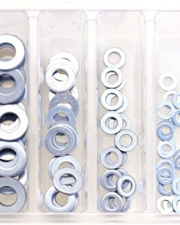 Bolt 120pc Flat Washer Assortment Kit Silver