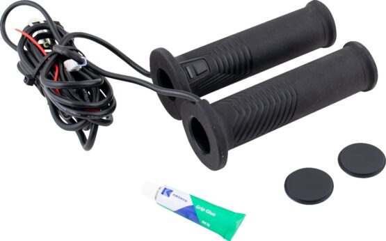 Koso Artemis Heated Grips Universal 1in Twist Throttle Pair Black