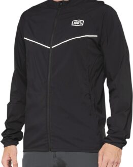 100% Men's Corridor Stretch Windbreaker Black Large