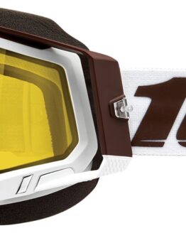 100% Racecraft 2 Snow Goggles Snowbird Yellow Lens Adult Unisex