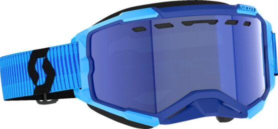 SCOTT Fury Snow Cross Goggle Blue/Black Enhancer Blue Chrome Lens