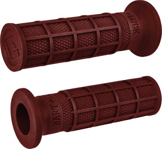 ODI Hart-Luck Full-Waffle Slip-On Grips Red 1in V-Twin - Image 2