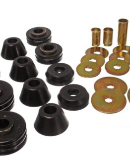 Black Body Cab Mount Set Fits 73-80 GM C-10 C1500 1/2 Ton 2WD Pickup