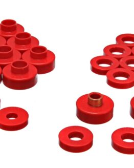 Energy Suspension Body Mounts - Red Fits Jeep CJ5-CJ7