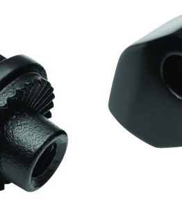 Kuryakyn Splined Front Peg Adapter Satin Black Fits 2015-2020 Scout