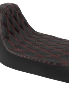 Drag Specialties Predator III Extended Reach Seat Red Stitch FLH/FLT 08-24