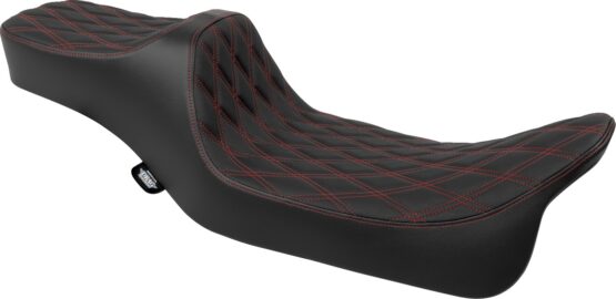 Drag Specialties Predator III Extended Reach Seat Red Stitch FLH/FLT 08-24