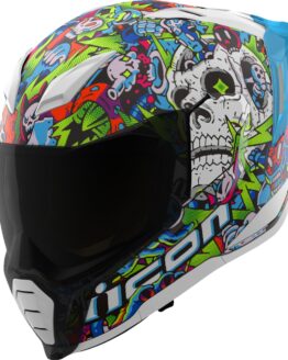 ICON Ultraflite Doodle 3 MIPS Full Face Helmet 2XL Multi/Blue