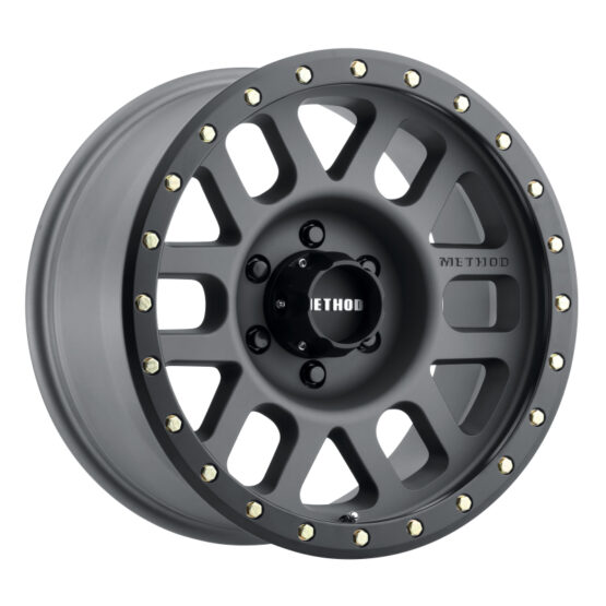 MR309 Grid 17x8.5 0mm Offset 6x5.5 108mm CB Titanium/Black Street Loc Wheel