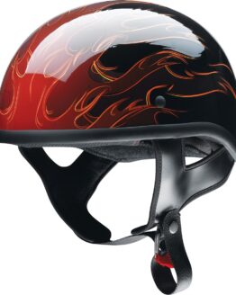 Z1R CC Beanie Hellfire Helmet - Large, Red/Black