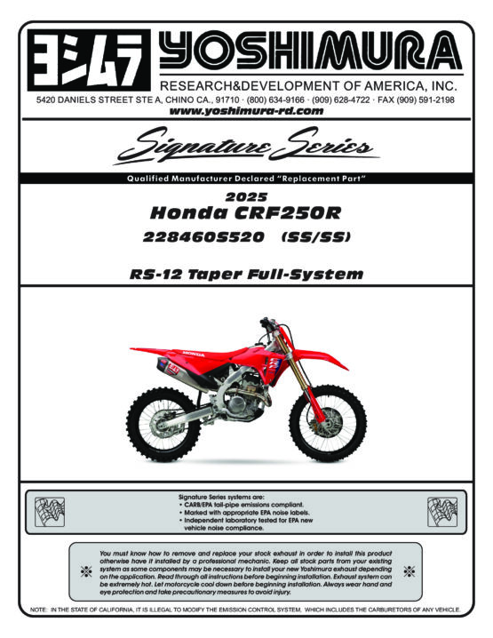 Yoshimura RS-12 Stainless Full Exhaust System For Honda CRF250R/RX 2025 - Image 2