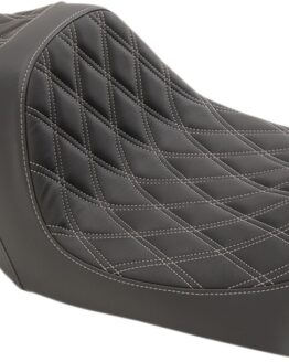 Drag Specialties Predator III Seat Black/Silver For Harley Touring