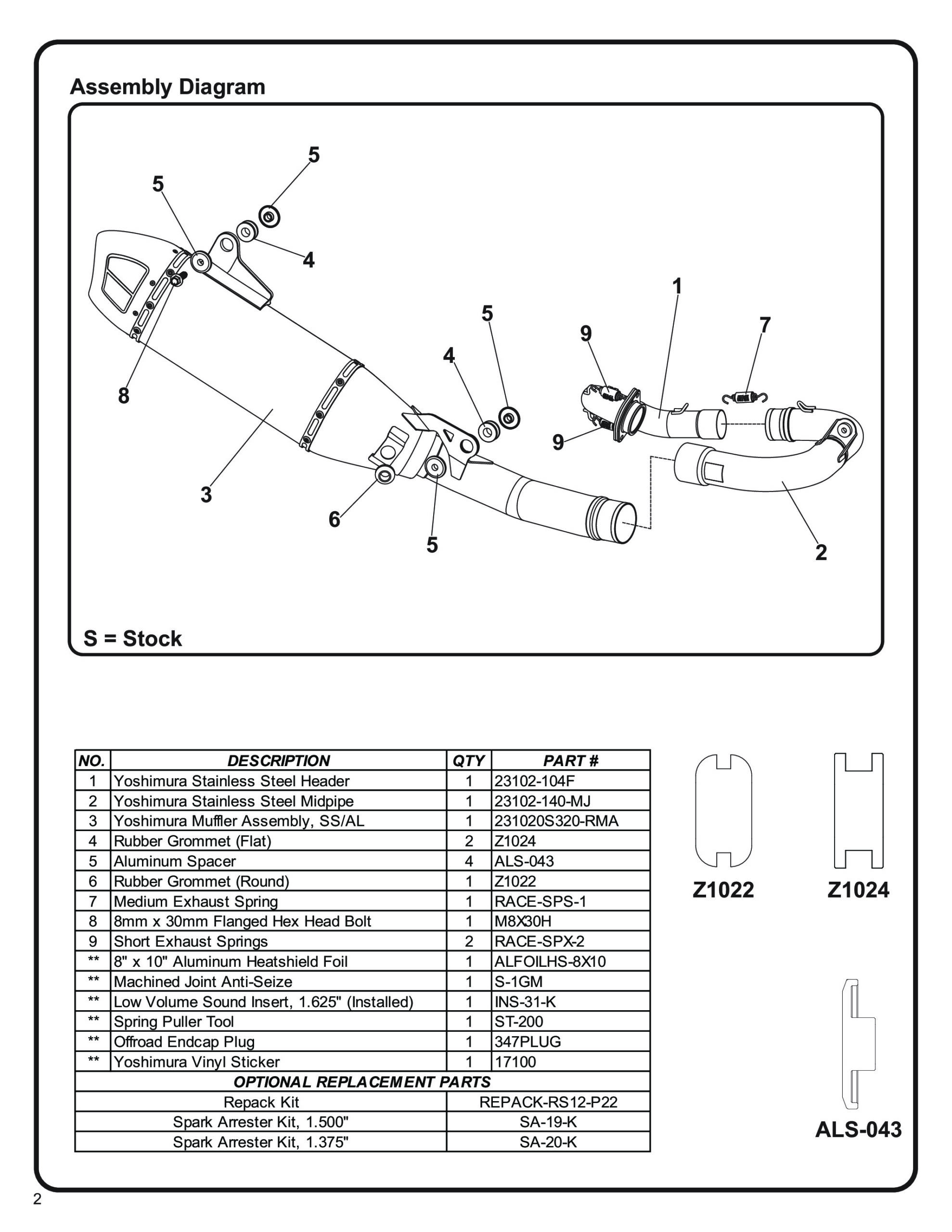 Yoshimura RS-12 Stainless Full Exhaust Aluminum Muffler Fits 19-24 YZ250F - Image 6
