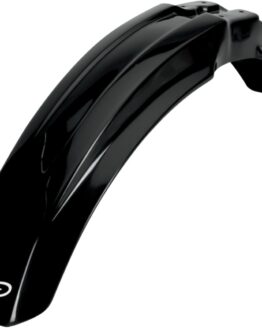 UFO Front Fender Black Plastic Pre-Drilled Fits Kawasaki KDX/KX 90-02