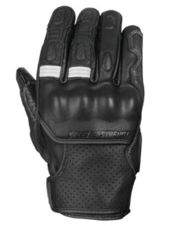 Twist of Fate Leather Gloves Black/White - Small