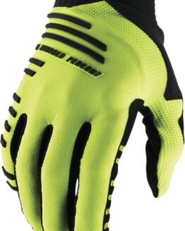 100% Men's R-Core Gloves, Flo Yellow, Size M - ATV/Motocross/Off-Road