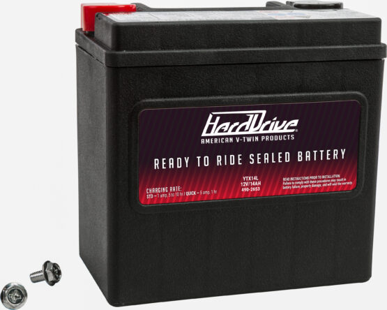 HardDrive HVT14L Factory Activated Sealed AGM Battery 12V 240CCA For Harley