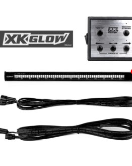 XKGLOW 12" Strobe Tube Light Set Blue/Red 4pc with Traffic Modes