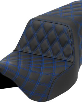 Saddlemen Step-Up Seat Lattice Stitch Blue For Harley FLH/FLT 08-23