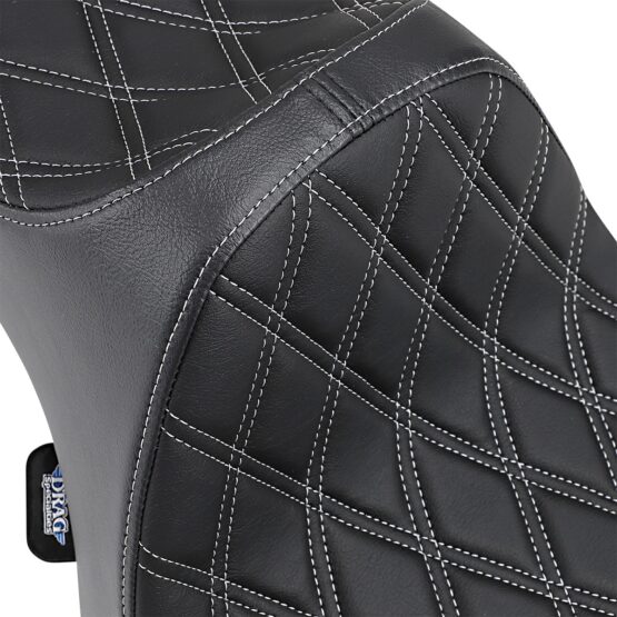 Drag Specialties Predator III Seat Black/Silver For Harley Sportster XL Models - Image 2