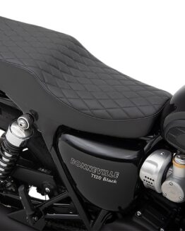 Retro Diamond Vinyl 2-Up Seat - Black