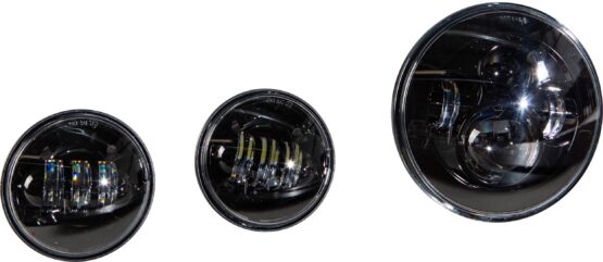 HardDrive LED Headlight and Passing Lamp Set Black