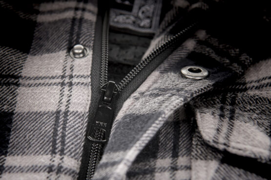 Highway 21 Marksman Flannel Black/Grey Large Men's Riding Shirt - Image 2