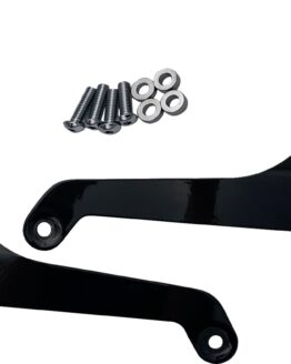 Drag Specialties Sissy Bar Side Plates Black For Harley Softail Fat Boy/Breakout