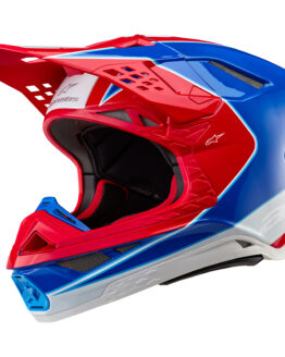Alpinestars Supertech S-M10 Bale Helmet Bright Red/Blue Medium