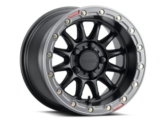 Raceline Alpha Beadlock Wheel 15x7 4x156 +10 Black/Gunmetal