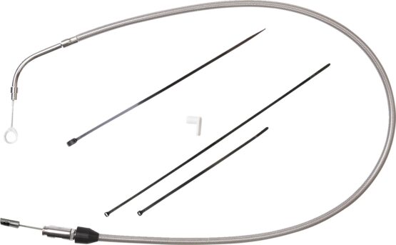 Drag Specialties Quick Connect Clutch Cable Upper 45in Stainless Harley - Image 2