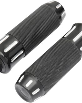 Drag Specialties Custom Footpegs Black Cut Pair