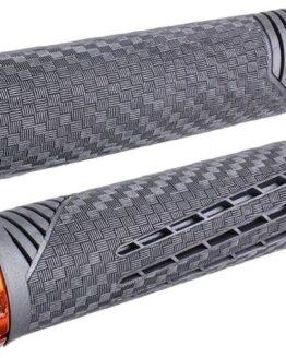 ODI CF11 V2.1 BMX Grips Lynx Gray/Orange with Orange Clamps