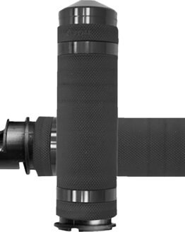 Avon Air-SS Super Sport Grips Black Anodized 1" TBW For Harley FLHX FLTRX