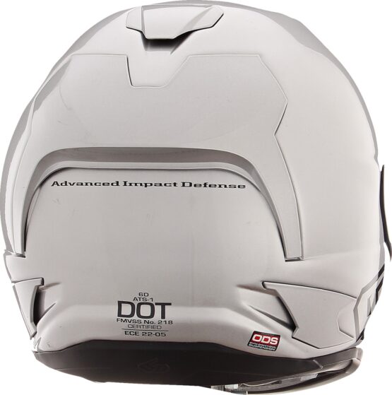 6D ATS-1R Solid Full Face Helmet Gloss Silver Large - Image 2