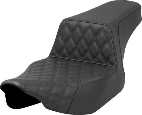 Saddlemen Step-Up Seat Front Lattice Stitch Black Extended Reach For FL 2023-2024