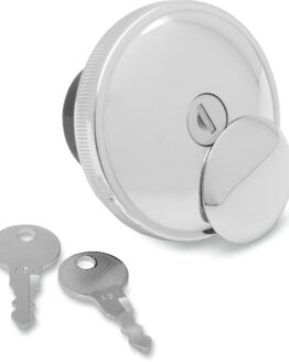 Drag Specialties Screw-In Locking Gas Cap Chrome Vented For Harley-Davidson