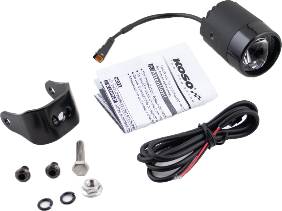 KOSO Mini LED Fog Light Black Universal Motorcycle Each - Image 3