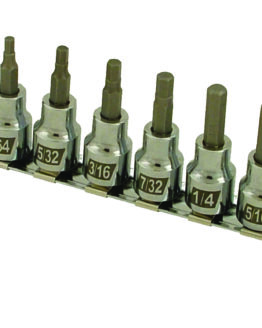 10Pc Hex/Allen SAE Socket Bit Set 5/64,3/32,1/8,9/64,5/32,3/16,7/32,1/4,5/16,3/8