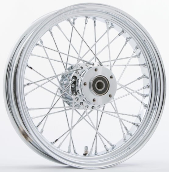 HardDrive Front 40 Spoke Chrome Wheel 16x3.5 FLT Hub 1in Axle