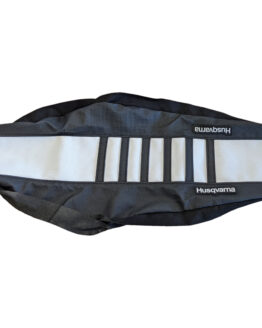 D'Cor Seat Cover Black/White with Black Ribs Fits 19-20 Husqvarna FC TC 125-450