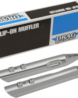 Dual Chrome 4" Slip On Exhaust Slash-Down