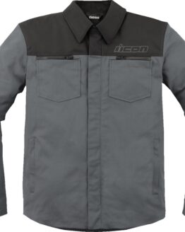 ICON Upstate Canvas CE Jacket Gray Men's Large