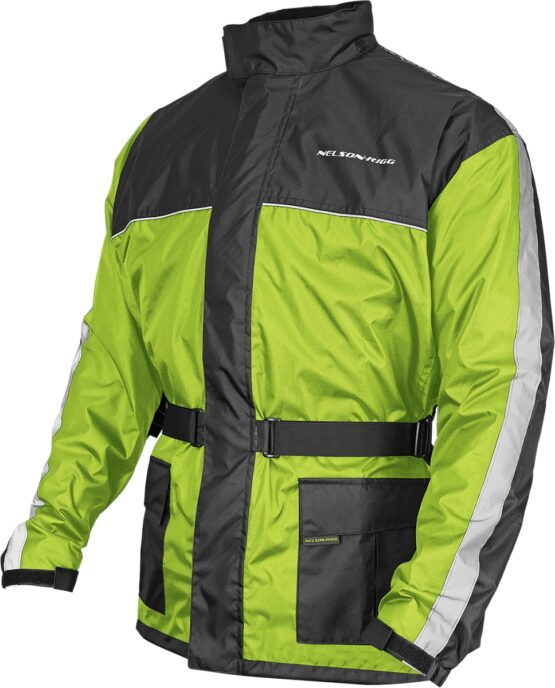 Nelson Rigg Solo Storm Rain Jacket Hi-Vis Yellow/Black Small - Image 2