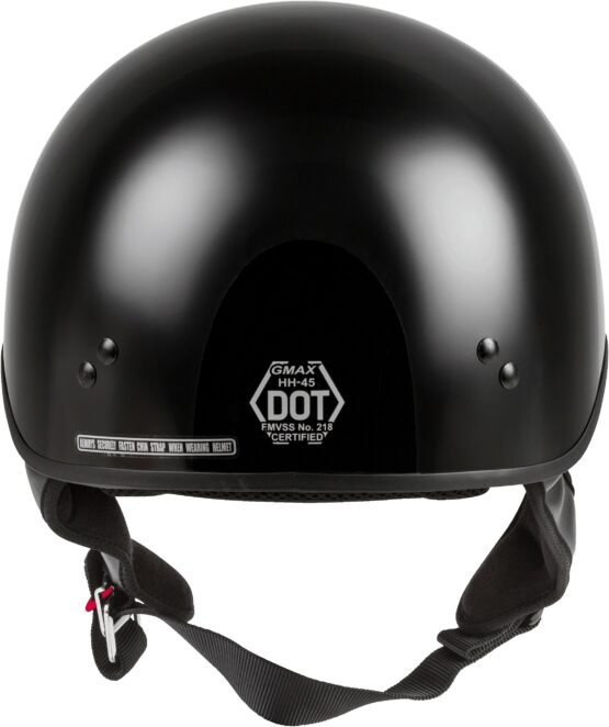 GMAX HH-45 Half Helmet Naked Black Small Gloss - Image 4