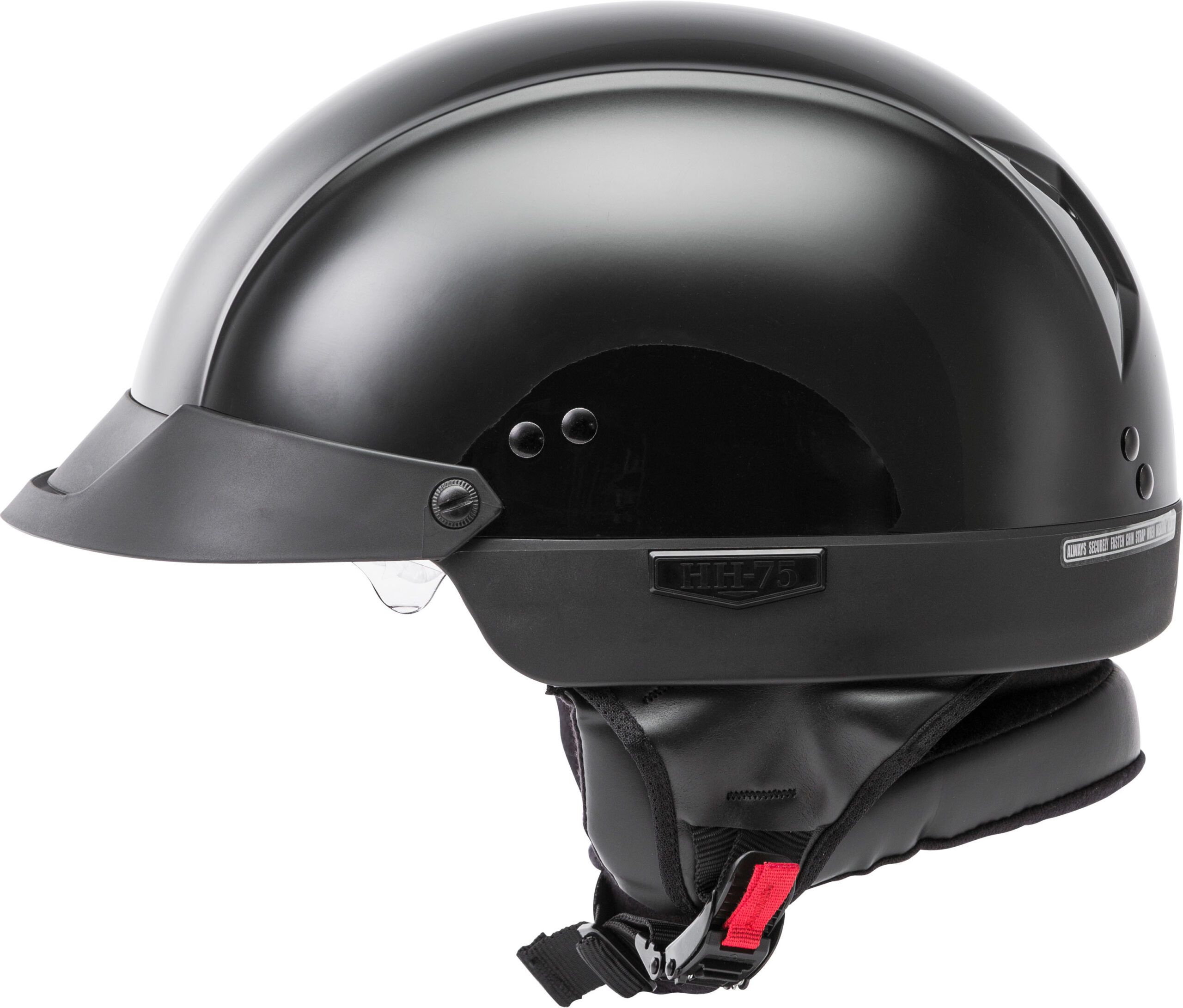 GMAX HH-75 Half Helmet Black Large - Image 4