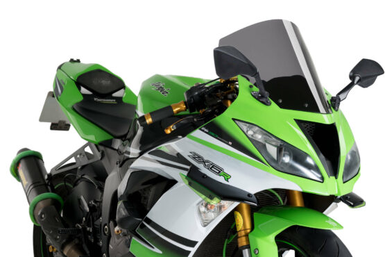 Puig R-Racer Smoke Windscreen Kawasaki ZX-6R 2013-2023 - Image 2