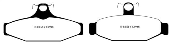 Yellowstuff Rear Brake Pads Semi-Metallic Fits 90-00 Aston Martin Vantage 5.3