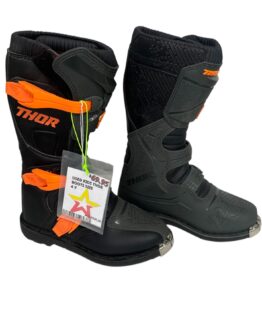 Used Kids Dirt Bike Boots - Black Mx Sole Us Size Youth 04