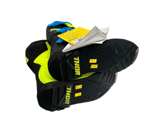 Blitz XP Dirt Bike Boots - Black & Flo Acid MX Sole Men's Size 7 - Image 2